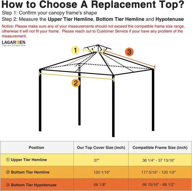 Alt view image 7 of 7 - Yescom 10x10Ft UV30+ Gazebo Replacement Top for 2 Tier Outdoor Canopy Cover Patio Backyard Party Deck Coffee Liqueur