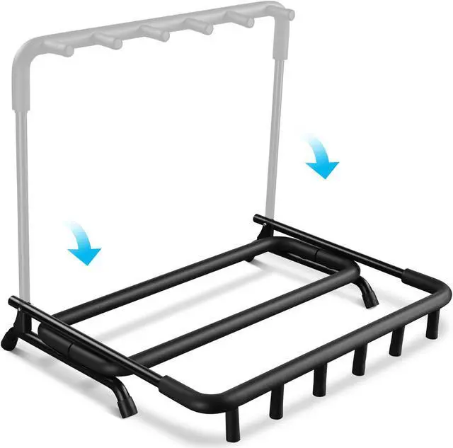Alt view image 7 of 7 - 5 Five Holder Multi Guitar Folding Stand Band Stage Bass Acoustic Guitar Display Rack