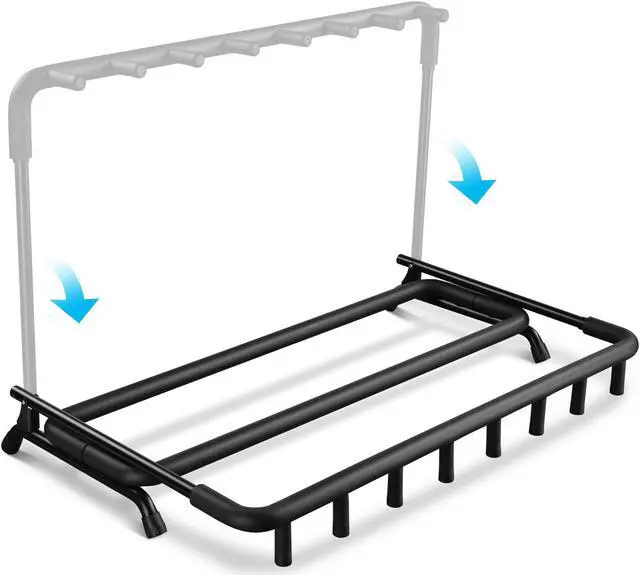 Alt view image 7 of 7 - 7 Seven Holder Multi Guitar Folding Stand Band Stage Bass Acoustic Guitar Display Rack