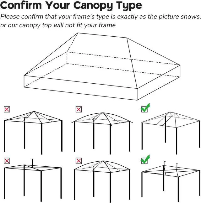 Alt view image 6 of 7 - InstaHibit 9.6*19.1Ft Replacement Canopy Top Cover UV Protection Outdoor Patio Yard 10x20Ft