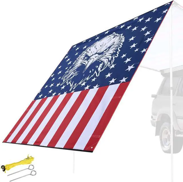 Main image of Yescom Awning Wall 6.4FT x 6.7FT for Caravan Car Side Shade Vehicle Tent Camping Windbreak Eagle
