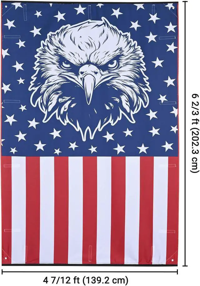 Alt view image 7 of 7 - Yescom Awning Wall 4.6FT x 6.6FT for Caravan Car Side Shade Vehicle Tent Camping Windbreak Eagle