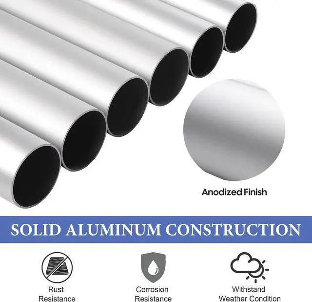 Alt view image 3 of 7 - Yescom Bravery 20Ft Eagle Topper Sectional Flag Pole Kit Aluminum Outside Inground Garden with 3'x5' USA Flag Silver