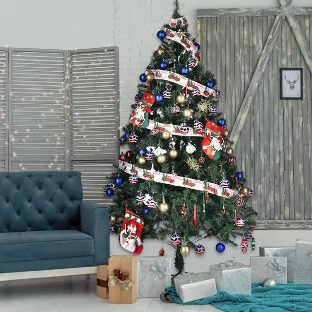 Alt view image 6 of 7 - 6 Ft Artificial Christmas Tree with 66FT 200 LED Fairy Lights Home Party Decor