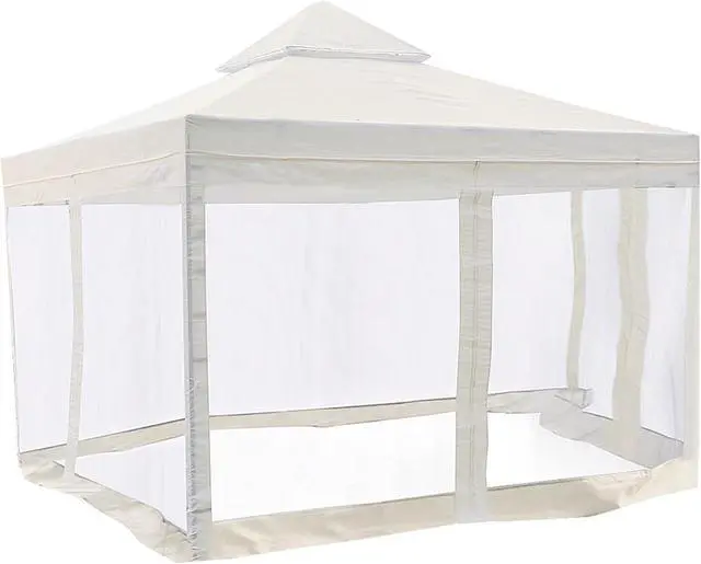 Main image of Yescom 10x10Ft Gazebo Top Replacement With Mesh Net 2Tier Fit for Y00610T07NET Outdoor Canopy Cover Patio Yard White