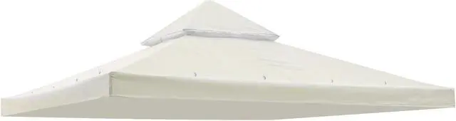 Main image of Yescom 8x8Ft 2-Tier Gazebo Top Replacement UV30+ for 2 Tier Outdoor Patio Canopy Cover Party Backyard Garden Ivory