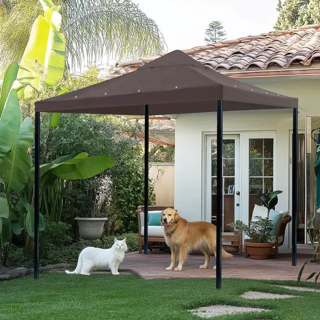 Alt view image 3 of 7 - Yescom 10x10Ft Gazebo Top Replacement for beach cabanas for 1 Tier Outdoor Canopy Cover Patio Garden Yard Party Coffee