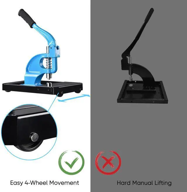 Alt view image 3 of 7 - Yescom Grommet Tool Kit with Rolling Base 900 pcs Eyelets Washers #0/#2/#4 Die Leather Hole Punch Set Hand Press Machine