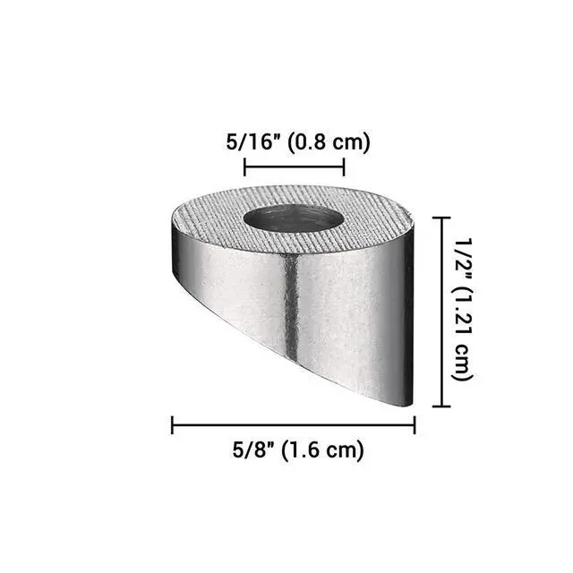 Alt view image 5 of 7 - 316 Stainless Steel 1/4" Angled Beveled Washer for 1/8" Cable Railing 30 Pack