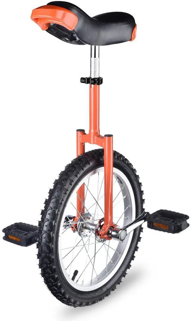 Main image of Yescom 16 In Wheel Outdoor Unicycle Adjustable Seat Exercise Bicycle Balance Training for Adults Teenagers Kids, Orange