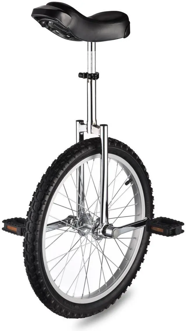 Main image of Yescom 20 In Wheel Outdoor Unicycle Leakproof Butyl Tire Circus Bike Balance Training for Adults Teenagers Kids, Silver