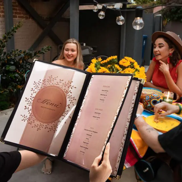 Alt view image 2 of 7 - WeChef 20 Pack Restaurant Menu Covers 8.5 x 14 Book Style 7 Pages 14 Views Black