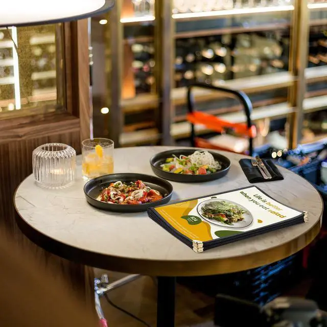 Alt view image 3 of 7 - WeChef 20 Pack Restaurant Menu Covers 8.5 x 14 Book Style 7 Pages 14 Views Black