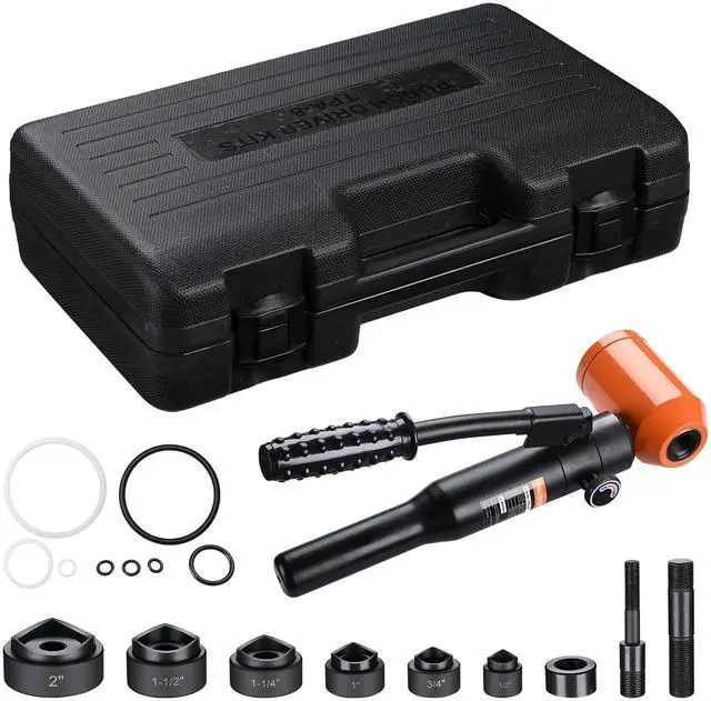 Main image of Yescom 8 Ton Hydraulic Knockout Punch Set 1/2" to 2" Hole Puncher Tool Kit with Rotatable Head