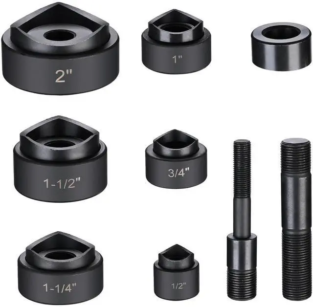 Alt view image 3 of 7 - Yescom 8 Ton Hydraulic Knockout Punch Set 1/2" to 2" Hole Puncher Tool Kit with Rotatable Head