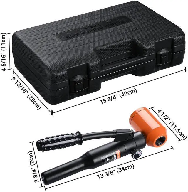 Alt view image 7 of 7 - Yescom 8 Ton Hydraulic Knockout Punch Set 1/2" to 2" Hole Puncher Tool Kit with Rotatable Head