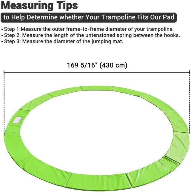 Alt view image 2 of 7 - Yescom 14 Ft Universal Replacement Round Trampoline Safety Pad PVC EPE Foam Protection