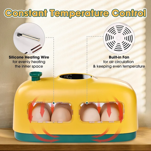 Alt view image 4 of 7 - Yescom 8 Egg Incubator Digital Poultry Hatcher Temperature Control Chicken Quail LED