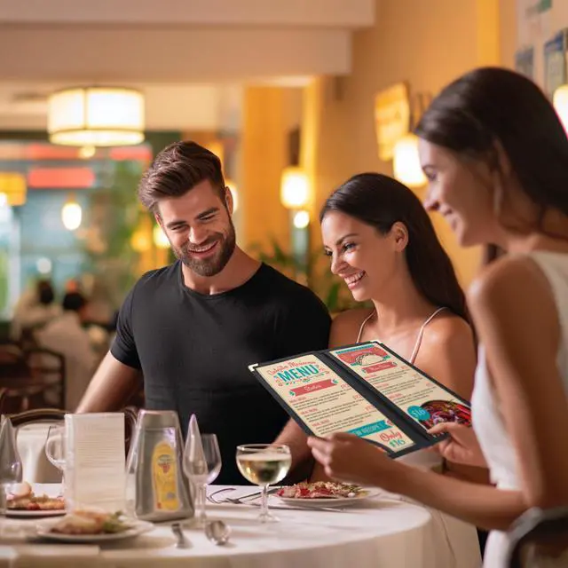 Alt view image 7 of 7 - WeChef 30 Packs Restaurant Menu Covers 4.25 x 11 Double Fold 2 Pages 4 Views Black