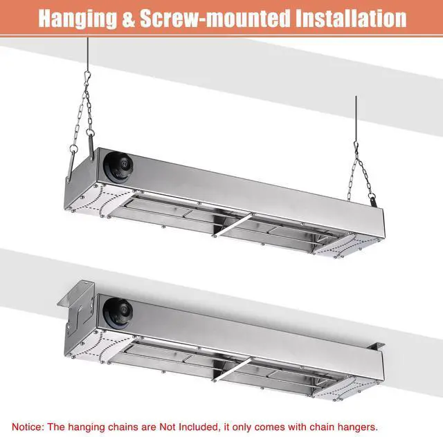 Alt view image 2 of 7 - WeChef Commercial Food Warmer 24" 900W Electric Strip Heater Portable Stainless Steel Fry Heating Lamp for Fry Dishes