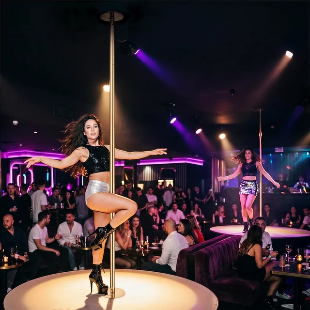 Alt view image 7 of 7 - Yescom 10 FT Spinning Static Dancing Pole Kit w/ Extensions Fitness Dance Exercise Gold