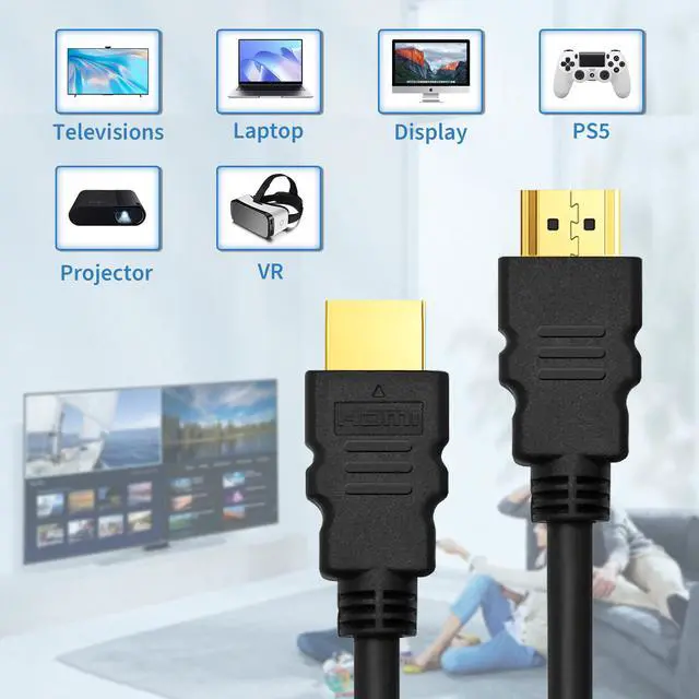 Alt view image 4 of 7 - 4K HDMI Cable 2.0 50FT 2 Pack HDMI Cord 3D High Speed For BLURAY DVD PS3 HDTV XBOX LCD TV LAPTOP PC Multipack Lot Black 2 packs 50 ft.