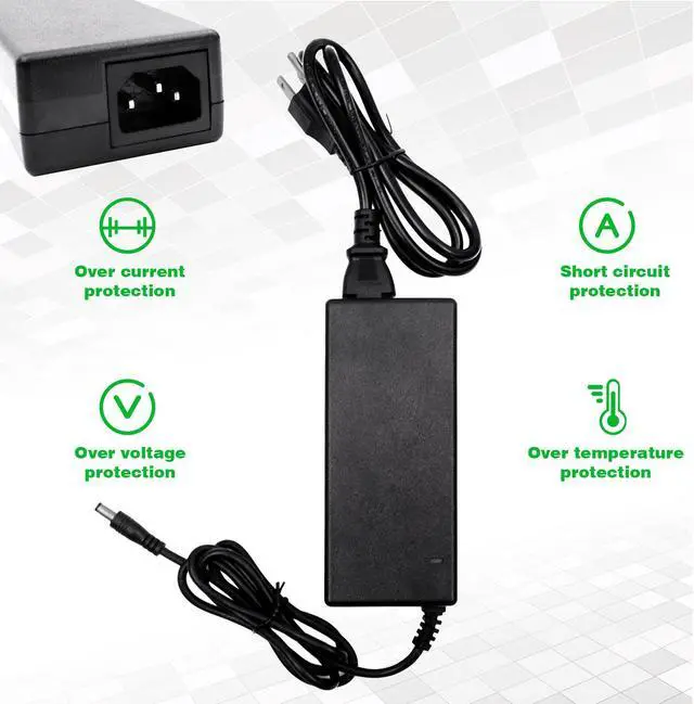 Alt view image 4 of 7 - Ultrapoe 2- Pack DC12V 8A Power Supply Adapter AC100-240V Transformers for 12V LED Strip Lights 2.5mm X 5.5mm UL Listed