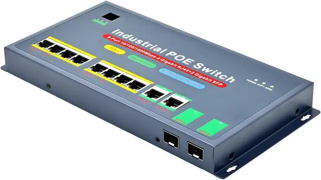 Main image of UltraPoE Industrial 8 Port Gigabit PoE Switch 8 PoE+ 30W Power Over Ethernet Network Switch -30 to 70 6KV lightning protection