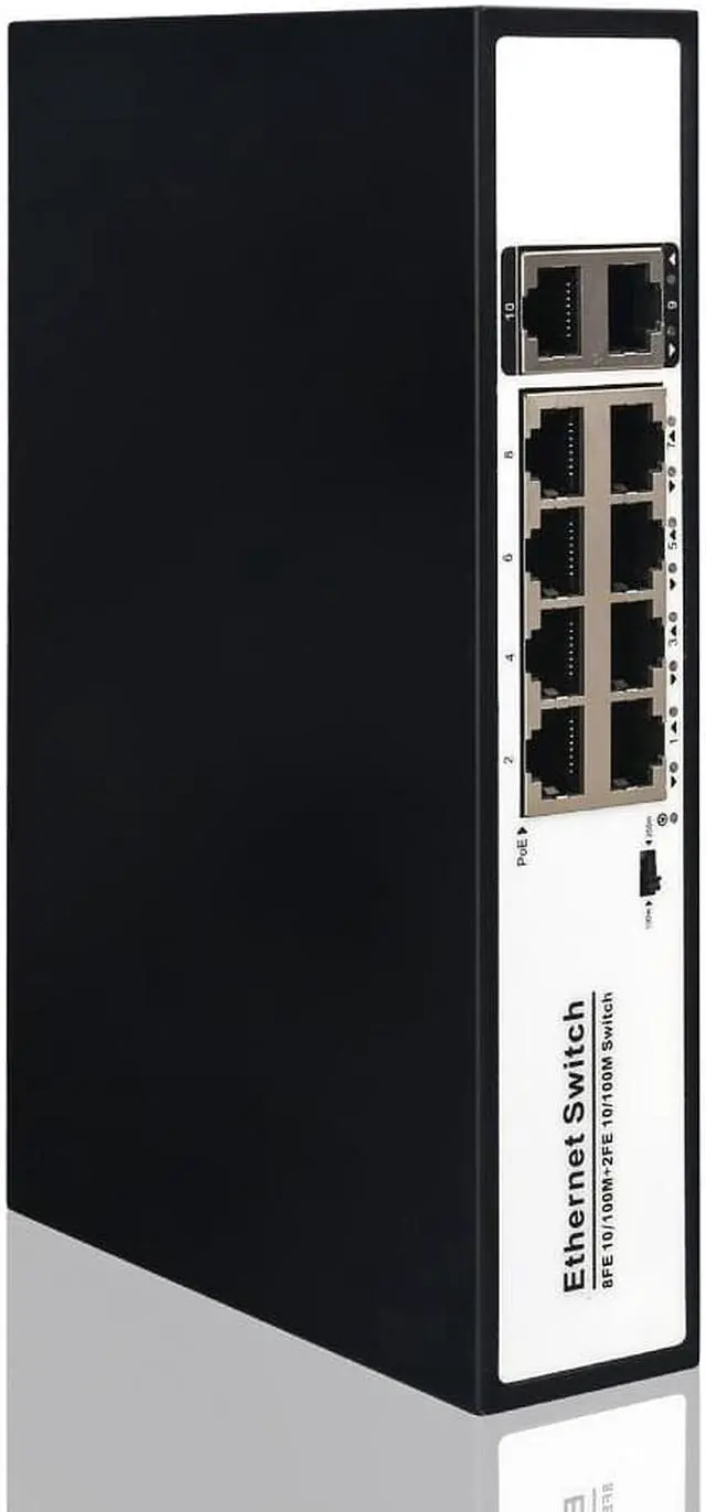Alt view image 4 of 5 - 10 Ports POE Switch 100M 8+2 POE Monitoring Switch Dedicated for Security Monitoring