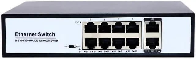 Alt view image 3 of 5 - 10 Ports POE Switch 100M 8+2 POE Monitoring Switch Dedicated for Security Monitoring