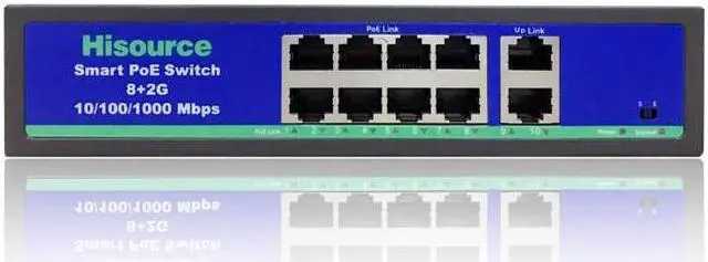 Alt view image 2 of 7 - 8+2 Ports PoE Switch Gigabit VLAN 1000Mbps