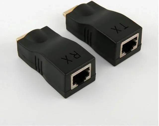 Alt view image 5 of 6 - HDMI Extender 100ft Single Network Cable to HDMI HD HDMI to rj45 Signal Amplifier Transmitter