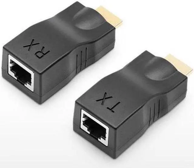 Alt view image 6 of 6 - HDMI Extender 100ft Single Network Cable to HDMI HD HDMI to rj45 Signal Amplifier Transmitter