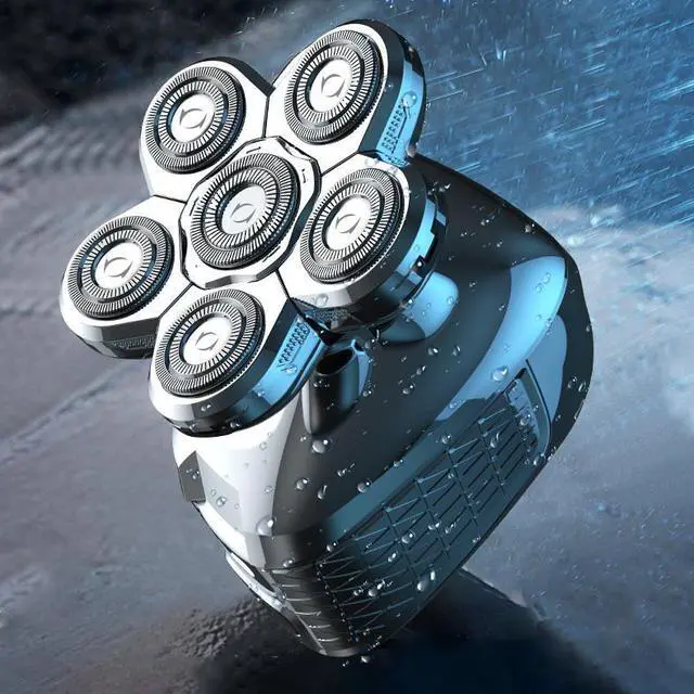 Alt view image 4 of 5 - Fk 8710 Six Head Shaved Bald Head Men's Special Shaver, Multifunctional Electric Shaver Electric Clippers