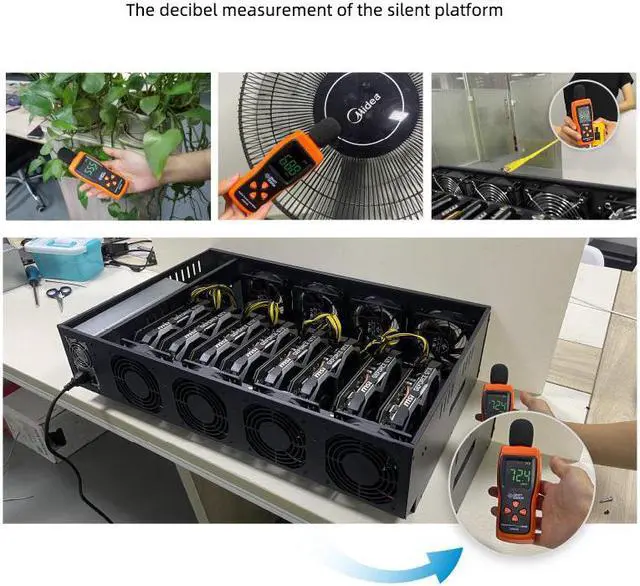 Alt view image 5 of 7 - Folding Miner Case System, B75 Barebones 8 Cards Fan without Power Supply (4G Memory + CPU + Motherboard + Fan)