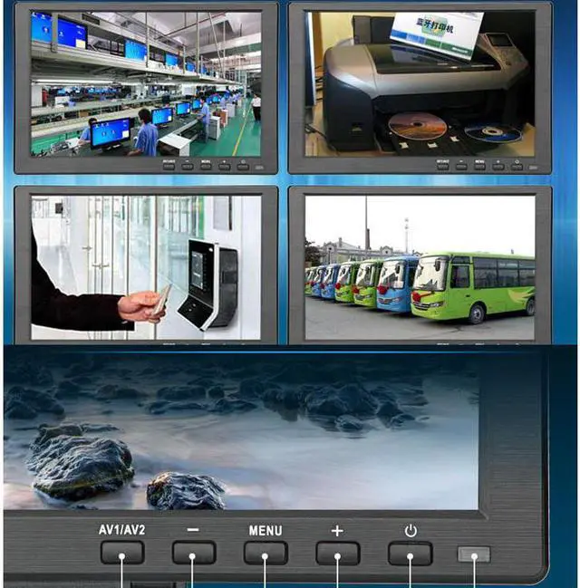 Alt view image 5 of 6 - 10.1 Monitor LCD Screen, Computer Monitor HDMI VGA AV BNC Vehicle Industrial Monitoring
