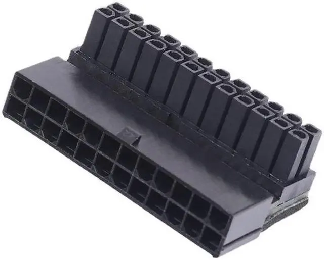 Main image of 2Pcs 24Pin to 24Pin 90 Degree Connector, Motherboard Power Steering Head DIY Installation Accessories