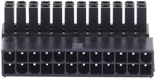 Alt view image 3 of 5 - 2Pcs 24Pin to 24Pin 90 Degree Connector, Motherboard Power Steering Head DIY Installation Accessories