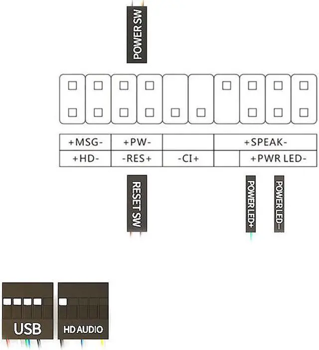 Alt view image 5 of 7 - Computer Desktop Switch, USB / Audio Interface Host Switch, Power-on Restart Button Extension Cable