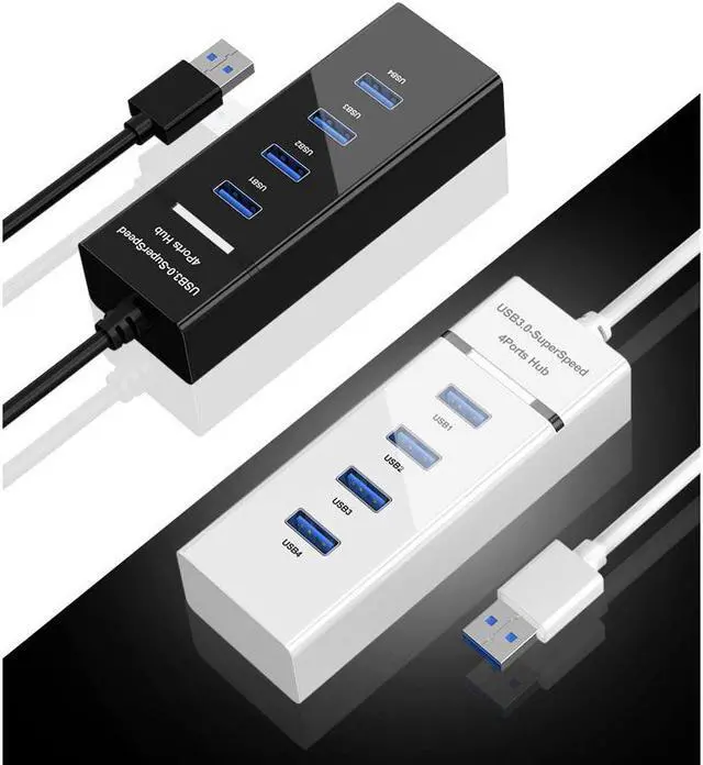 Alt view image 3 of 7 - USB 3.0 Hub, 4 Ports Super Speed USB 3 Hub Splitter, 1 USB Charging Port Portable Hub, Network USB Hubs Plug and Play