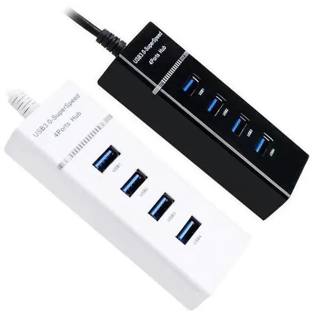 Alt view image 2 of 6 - USB 3.0 Hub, 4 Ports Super Speed USB 3 Hub Splitter, 1 USB Charging Port Portable Hub, Network USB Hubs Plug and Play, White