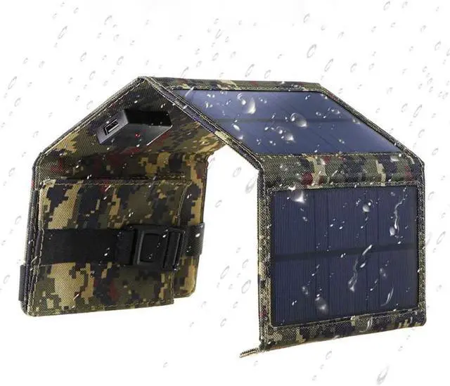 Alt view image 2 of 7 - Solar Panel 20W Portable Solar Panel Outdoor Mobile Power Bank