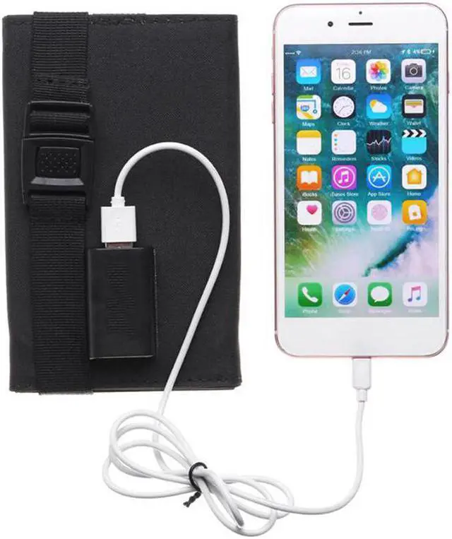 Alt view image 3 of 7 - Solar Panel 20W Portable Solar Panel Outdoor Mobile Power Bank