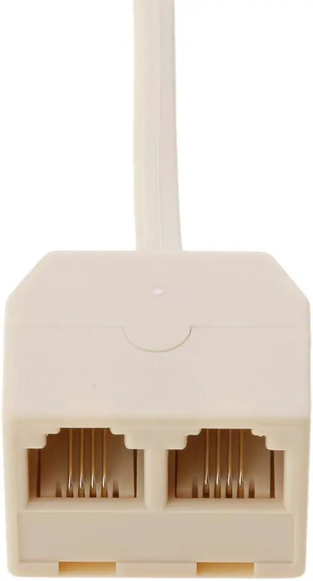 Alt view image 3 of 3 - 10 Pcs 2 Way Telephone Splitter RJ11 ,1 Male to 2 Female Converter Cable Telephone Wall Adaptor