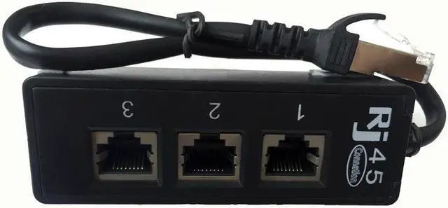 Alt view image 2 of 3 - RJ45 Network Extender One for Three Network Connector