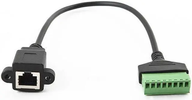 Alt view image 4 of 4 - RJ45 Female Socket Wiring Type Network Adapter Cable