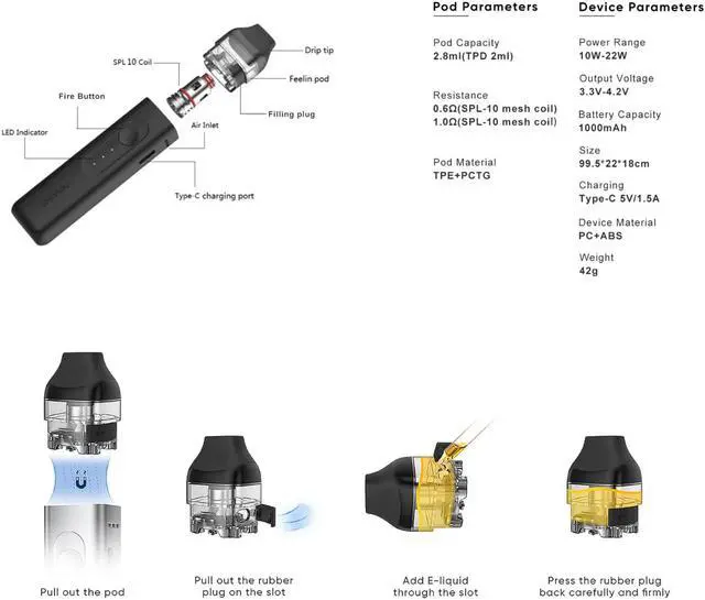 Alt view image 3 of 6 - Nevoks Feelin Pod Kit