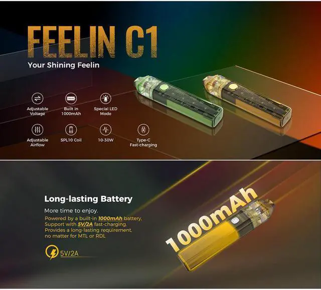 Alt view image 2 of 4 - Nevoks Feelin C1 Pod Kit Crystal Clear