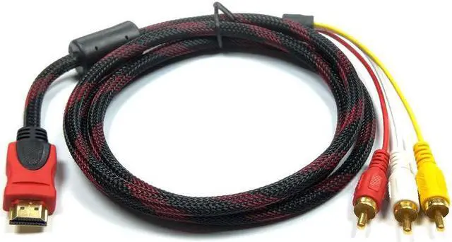 Alt view image 5 of 5 - HDMI to 3RCA Cable HDMI to AV Cable 4.92ft