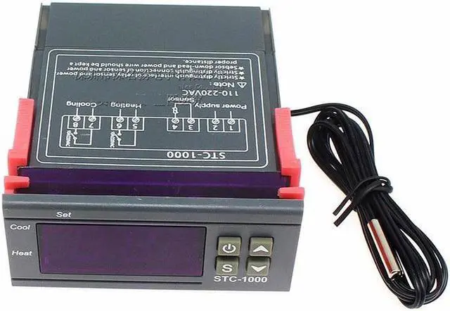 Alt view image 5 of 6 - Thermostat stc-1000 switch, aquarium hatching seafood machine electronic digital display switch 110V-220V